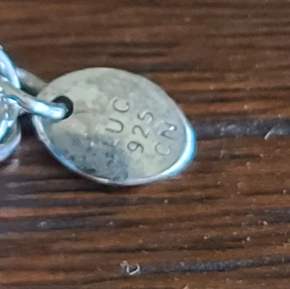 Vintage LUC 925 Sterling Silver Hardware Polished Stone Beaded Necklace - Picture 4 of 12